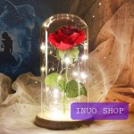 Rosa 24k con tira de luz parpadeante
